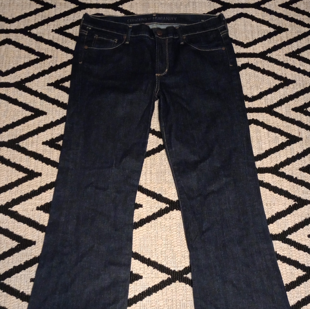 Women’s Citizens of Humanity Amber Medium Rise Dark Wash BootCut Jeans. LikeNew